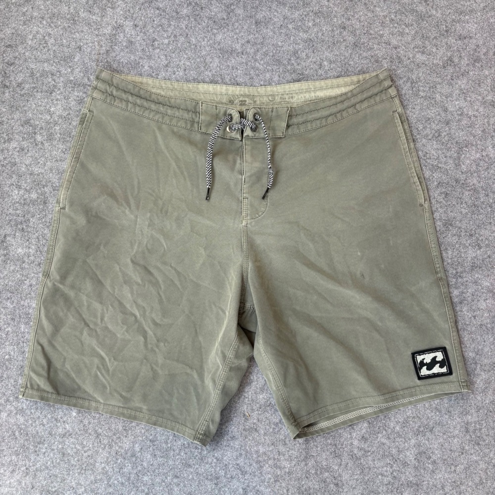 Billabong All Day Board Shorts Mens 34 Olive Green Swim Trunks Surf Shorts